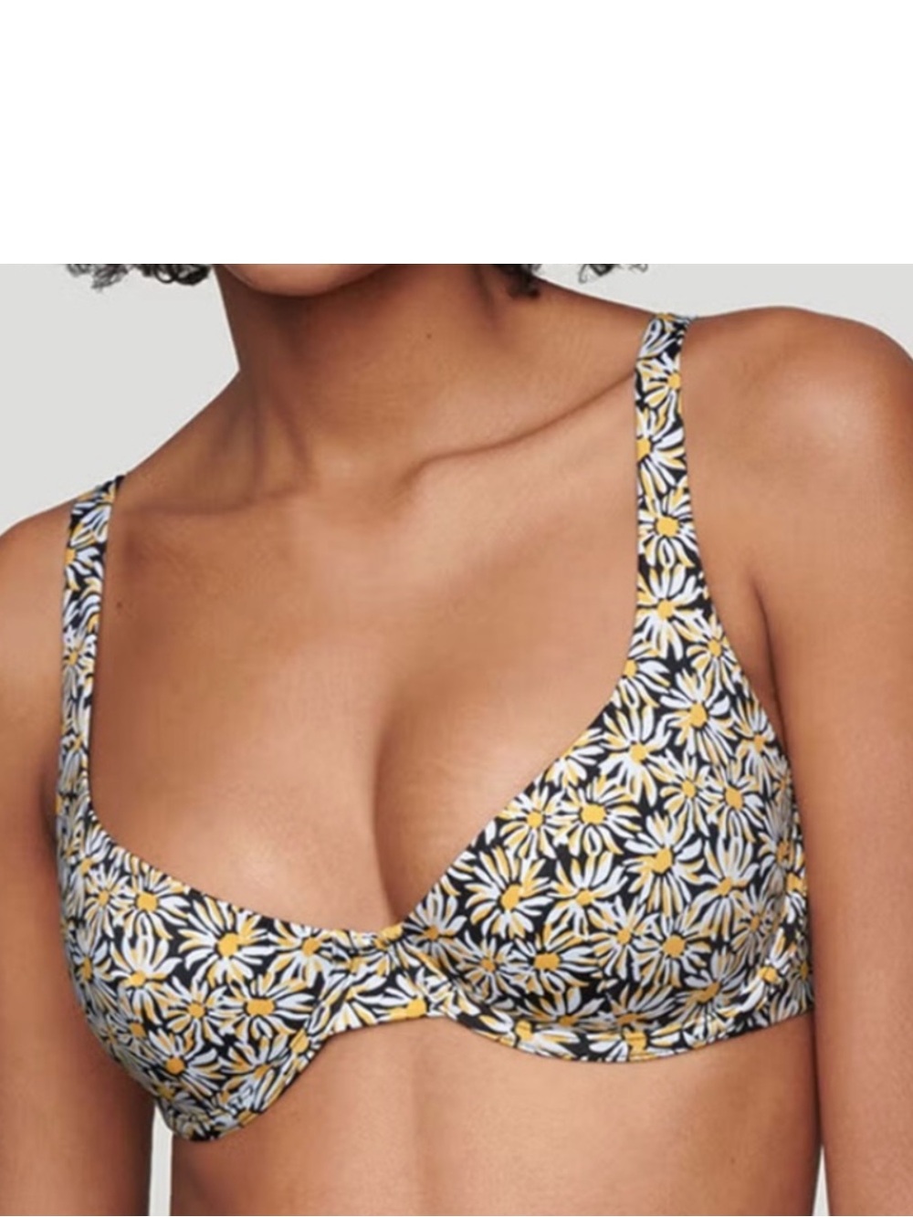 🌼 CUUP The Scoop Ditsy Bloom Sun Underwire Floral Bikini Top 30D 32C Size 3
